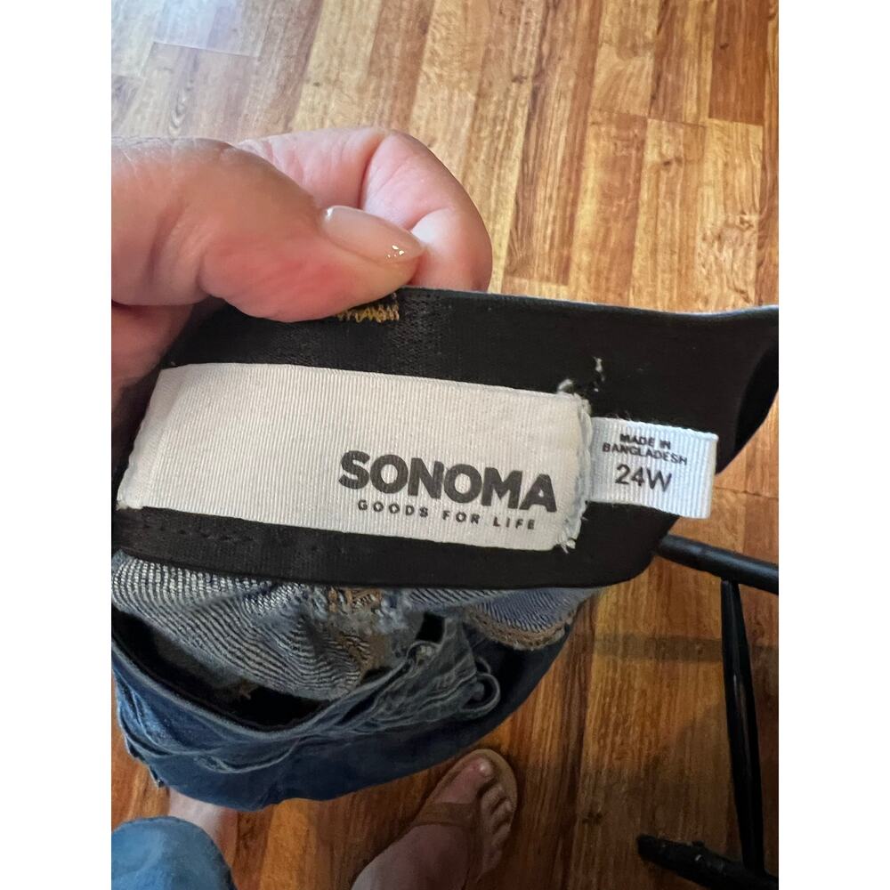 24S Somoma RN 73277 Jeans Worn holes Knees/cuffs Comfy - Picture 5 of 6